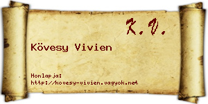 Kövesy Vivien névjegykártya
