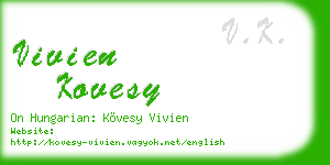 vivien kovesy business card