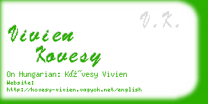 vivien kovesy business card